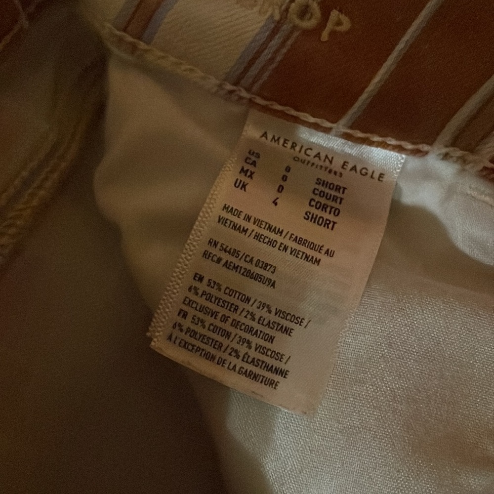 EUC American Eagle Outfitters striped stretch jeans, size 0 short - Picture 4 of 5